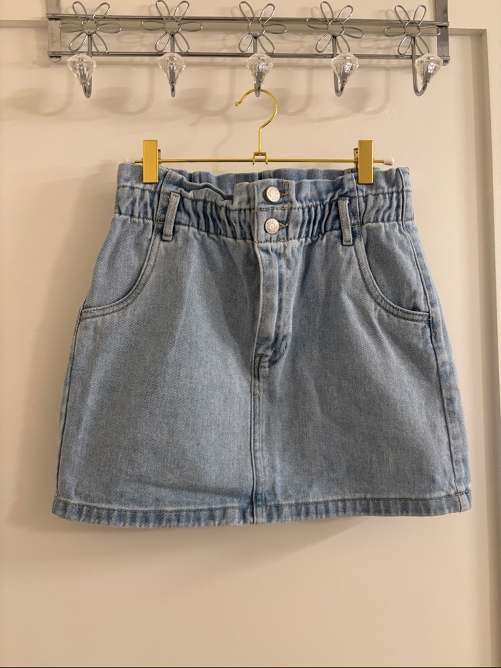 PacSun Light Blue Denim Mini Skirt